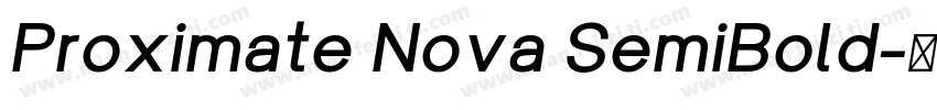 Proximate Nova SemiBold字体转换